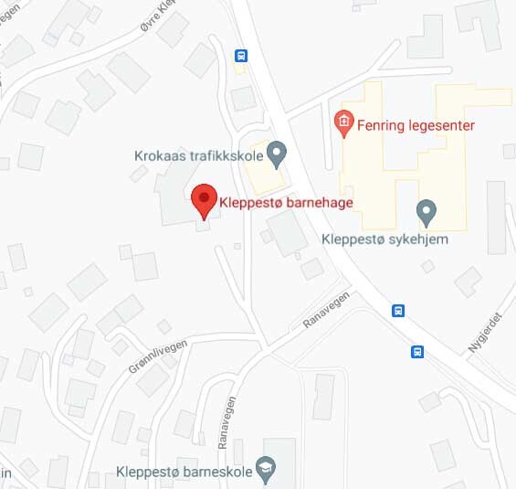 map Kleppestø barnehage