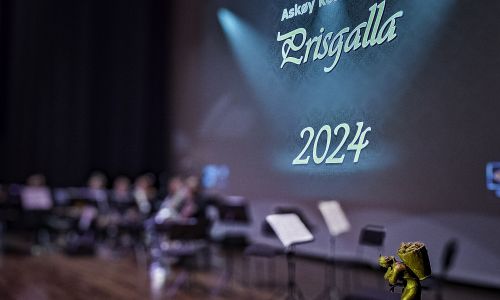 Storskjerm fra prisgalla med tekst Prisgalla 2024