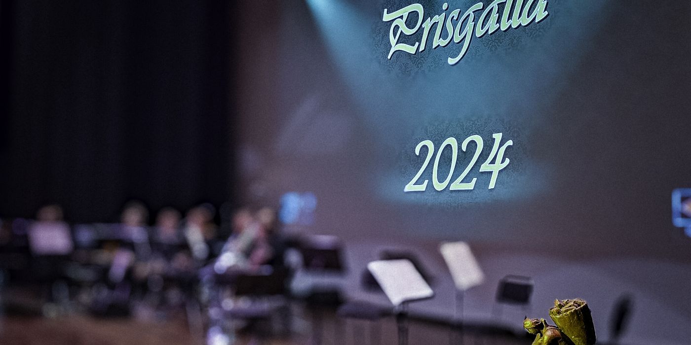 Storskjerm fra prisgalla med tekst Prisgalla 2024